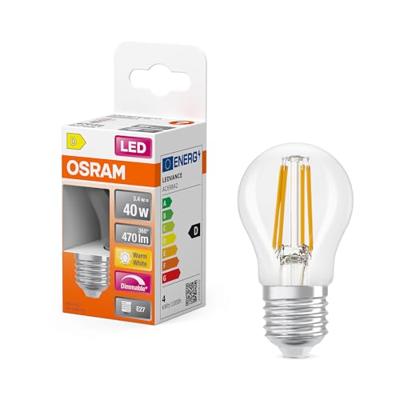 OSRAM HOMELIGHTING 4099854443947 LED-lamp Energielabel D (A - G) E27 3.4 W Warmwit (Ø x h) 45.00 mm x 45.00 mm 1 stuk(s)