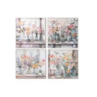 Schilderij Home ESPRIT Shabby Chic 80 x 3,5 x 80 cm (4 Stuks) - thumbnail