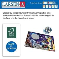 Selecta Larsen legpuzzel reis naar de maan - ruimtevaart apollo 11, 50st. - thumbnail