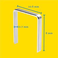 Rapid Nieten Type 13 RVS, Box 2500st Lengte 8mm - thumbnail