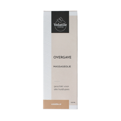 Massageolie overgave glas met pomp 100 Milliliter