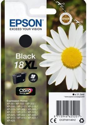 Epson C13T18114022 11.5ml 470pagina's Zwart inktcartridge