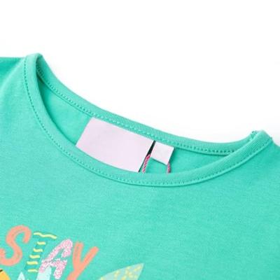 Kindershirt 140 mintkleurig Kindershirt 140 mintkleurig