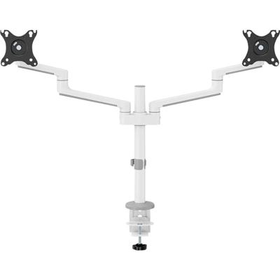 Neomounts ds60-425wh2 desk-mount, 2x 27 inch/ 8kg, tilt/ rotate/ swivel, 100x100 mm, white