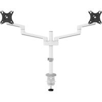 Neomounts ds60-425wh2 desk-mount, 2x 27 inch/ 8kg, tilt/ rotate/ swivel, 100x100 mm, white - thumbnail
