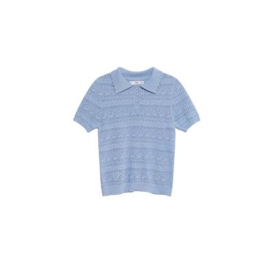 Mango polo lichtblauw Mango polo lichtblauw