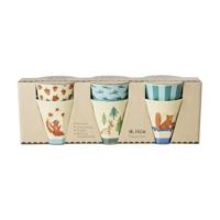 6-delige set melamine kinderbekers BLUE HAPPY FOREST rice 160 ml hemelsblauw - thumbnail