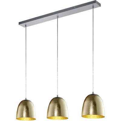 LED Hanglamp - Hangverlichting - Trion Onutia - E14 Fitting - 3-lichts - Rechthoek - Mat Goud - Aluminium LED Hanglamp - Hangverlichting - Trion Onutia - E14 Fitting - 3-lichts - Rechthoek - Mat Goud - Aluminium
