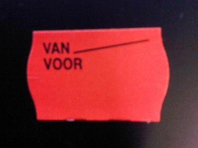 Etiket 2516 fl.rd afn.golf Van Voor 39.6