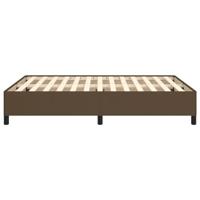 Bedframe zonder matras stof donkerbruin 140x200 cm - thumbnail