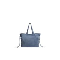 Mango leren shopper blauw - thumbnail