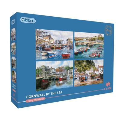 Cornwall by the Sea Puzzel 4x 500 Stukjes