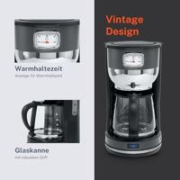 Muse MS-220 DG Koffiezetapparaat Grijs Capaciteit koppen: 10 Glazen kan, Warmhoudfunctie - thumbnail