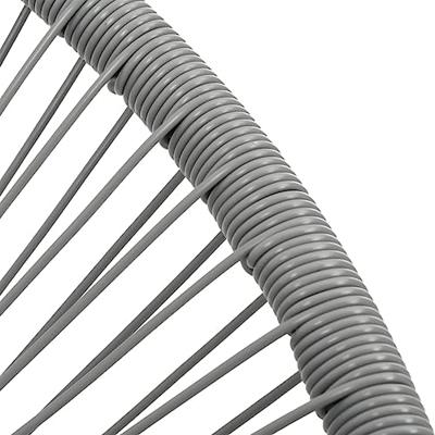 Maanstoel voor in de tuin 69x66x87 cm poly rattan grijs