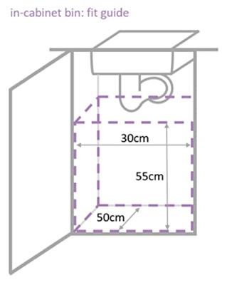 Simplehuman Afvalemmer Inbouw Pull Out 30 liter