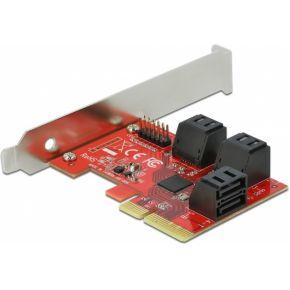 Delock 89042 6-poorts SATA PCI Express x4-kaart - vormfactor met laag profiel Delock 89042 6-poorts SATA PCI Express x4-kaart - vormfactor met laag profiel
