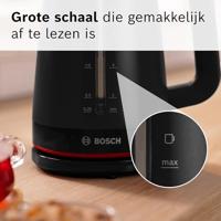 Bosch Wasserkocher 1,7L MyMoment, schwarz Waterkoker Zwart - thumbnail