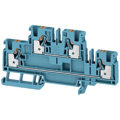 Weidmüller 2540040000 Doorgangsklem 2-etages 6.10 mm Push-In-klem Blauw 50 stuk(s) Piece