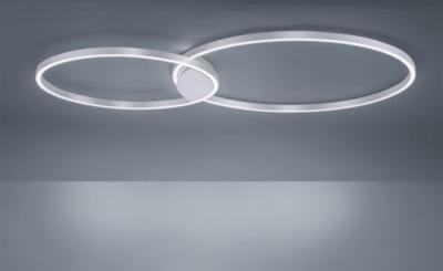 Paul Neuhaus Design plafondlampQ-Kate 2-rings 124cm grijs - 6590-95