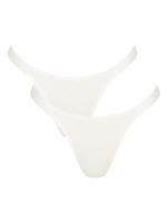 2-pack dames tangaslips - Go Casual - Hoog opgesneden katoenen tanga slip - thumbnail