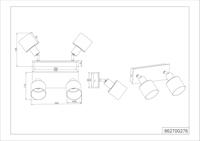 Trio Dubbele plafondlampShanti met houtlook - 862700276 - thumbnail