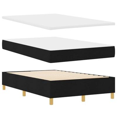 Boxspring bed met matras met hoofdeinde Zwart 120 x 190 cm Stof