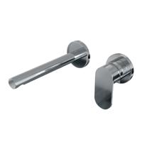 Chrome Edition inbouw wastafelmengkraan, rechte uitloop, rozetten C1 chroom - thumbnail