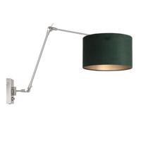 Steinhauer Wandlamp prestige chic 8109 staal kap groen velours - thumbnail