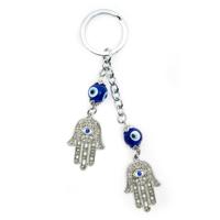 Sleutelhanger Bescherming Dubbele Hamsa Hand - thumbnail