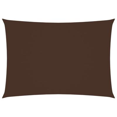 Zonnescherm rechthoekig 3,5x4,5 m oxford stof bruin