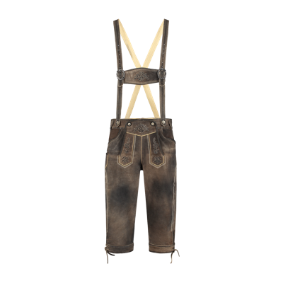 Kniebund lederhose grijs antiek