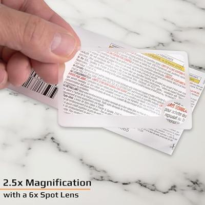 Carson zakloep wm-01 2,5x creditcard-formaat loep met 6x spot lens Carson zakloep wm-01 2,5x creditcard-formaat loep met 6x spot lens