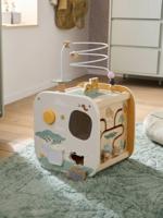 FSCÂ® houten multi-activiteitenkubus geel - thumbnail