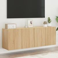 Tv-meubels 2 st wandgemonteerd 60x30x41 cm sonoma eikenkleurig - thumbnail