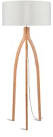 Good&Mojo Vloerlamp 'Annapurna' Bamboe en Eco linnen, kleur Beige - thumbnail