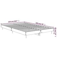 Bedframe bewerkt hout wit 120x190 cm - thumbnail