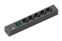 Bachmann 420.0013 Stekkerdoos met schakelaar Zwart Randaarde stekker 1 stuk(s) - thumbnail
