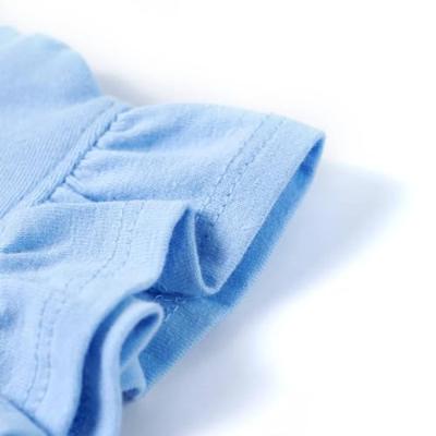 VidaXL Kindershirt met ruches aan de mouwen 140 lichtblauw