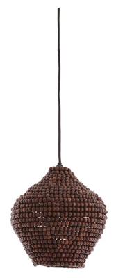Light & Living Hanglamp 'Kalenga' Kralen, 21cm, kleur Donkerbruin Light & Living Hanglamp 'Kalenga' Kralen, 21cm, kleur Donkerbruin