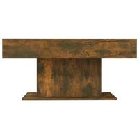 Salontafel 96x50x45 cm bewerkt hout gerookt eikenkleurig - thumbnail