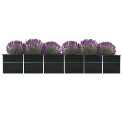 Plantenbak verhoogd 480x80x77 cm gegalvaniseerd staal antraciet