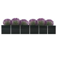 Plantenbak verhoogd 480x80x77 cm gegalvaniseerd staal antraciet - thumbnail