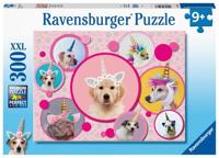 Ravensburger Legpuzzel xxl schattige eenhoorn-honden, 300st. - thumbnail