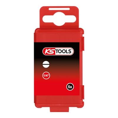 KS Tools 918.3366 Gleuf-bit 6 mm S2-staal Vernikkeld E 6.3 5 stuk(s) KS Tools 918.3366 Gleuf-bit 6 mm S2-staal Vernikkeld E 6.3 5 stuk(s)