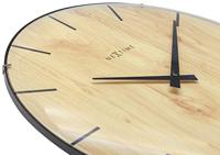 NeXtime ne-3249 wandklok edge-wood-dome dia 35cm kunststof licht bruin - thumbnail