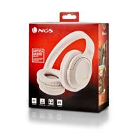 NGS ARTICA GREED WHITE - Supra-aurale Draadloze Hoofdtelefoon, Compatibel met Bluetooth Technologie, Lichtgewicht en Opvouwbaar, Ingebouwde Microfoon, 40u Batterijduur, Wit Kleur - thumbnail
