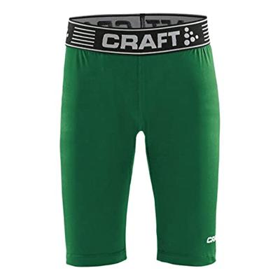 Craft 1906862 Pro Control Compression Short Tights JR - Team Green - 122/128