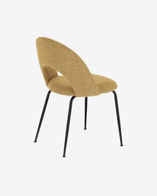 Kave Home Eetkamerstoel 'Mahalia' kleur Mosterdgeel Kave Home Eetkamerstoel 'Mahalia' kleur Mosterdgeel