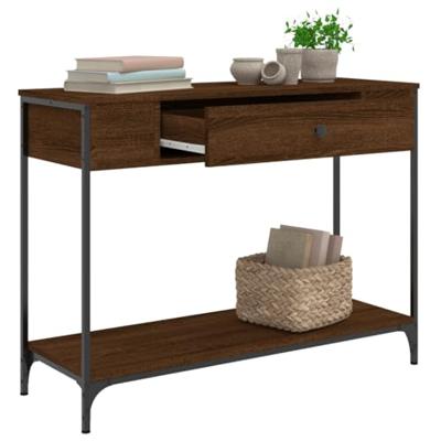 Wandtafel 100x34,5x75 cm bewerkt hout bruin eikenkleur