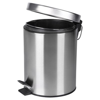 Pedaalemmer Differnz Soft Close Deksel 5 Liter Mat Chroom Pedaalemmer Differnz Soft Close Deksel 5 Liter Mat Chroom